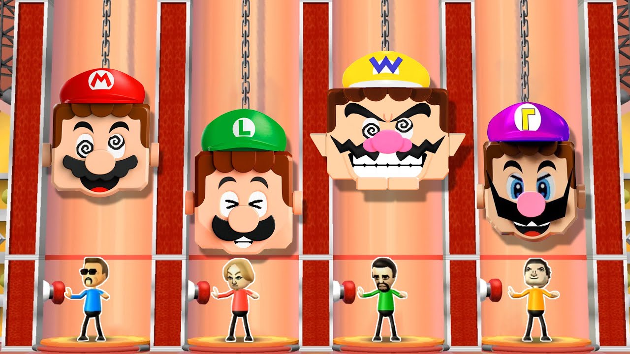 Wii Party Minigames - Creeper Vs Eddy Vs Victor Vs Pablo (Master Difficulty)