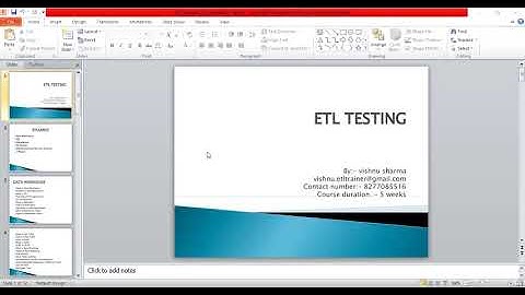 ETL Testing Interview Preparation Class