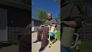 safe to say he like the timer ridge flow motion rocking chair 😅 #ad i earn a commision from tiktok