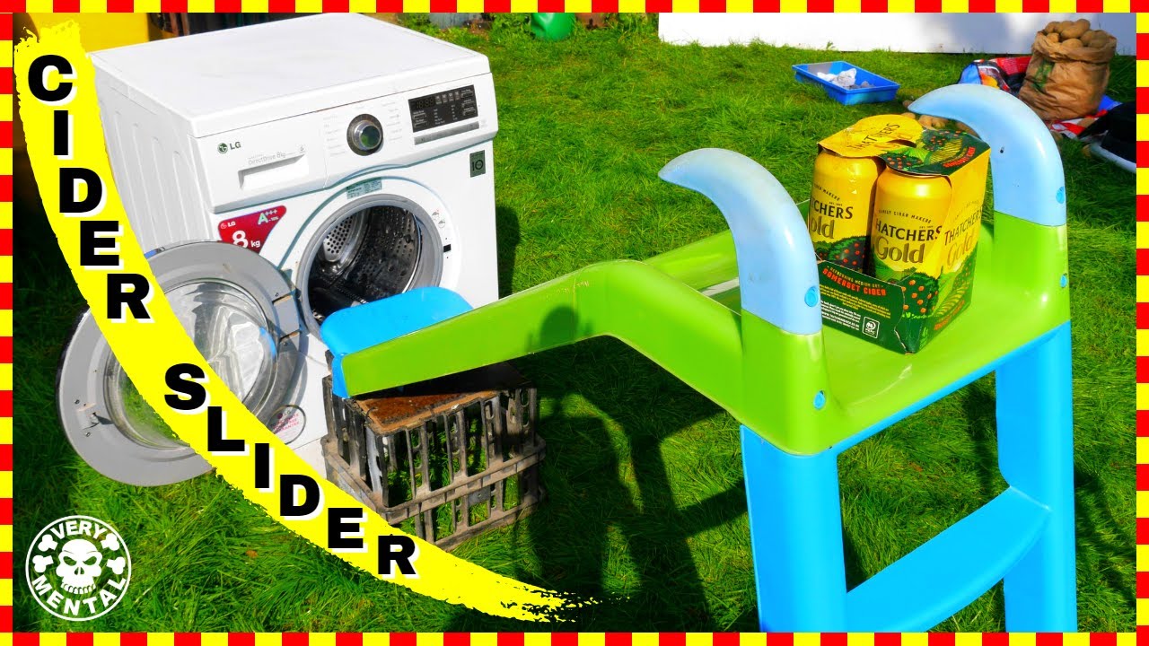 WASHING MACHINE DESTRUCTION in The Cider Slider (EXPERIMENT) Full Power Test.