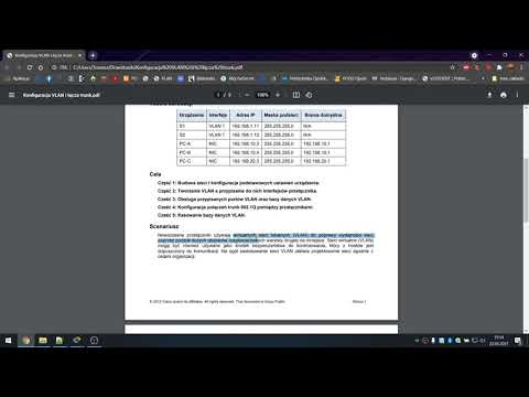 Lab 10 - Cisco - Konfiguracja VLAN i łącza trunk