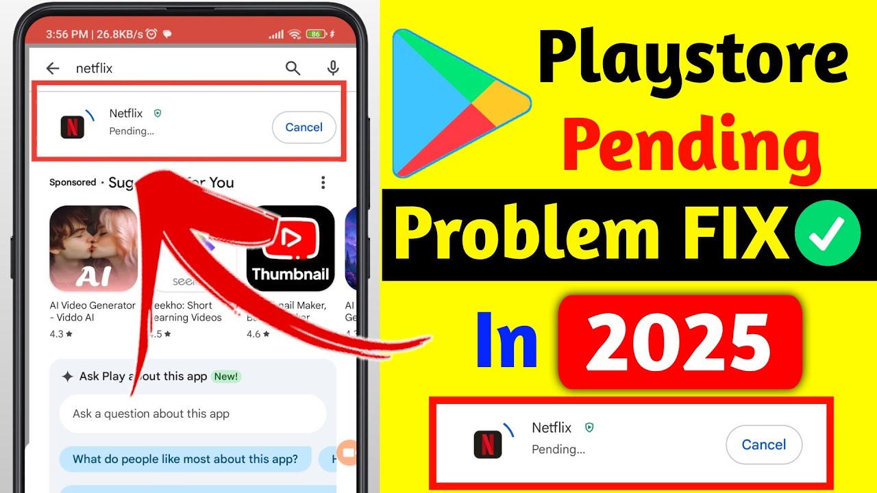 How To Fix Play Store Pending Problem | Solved Playstore Download ...