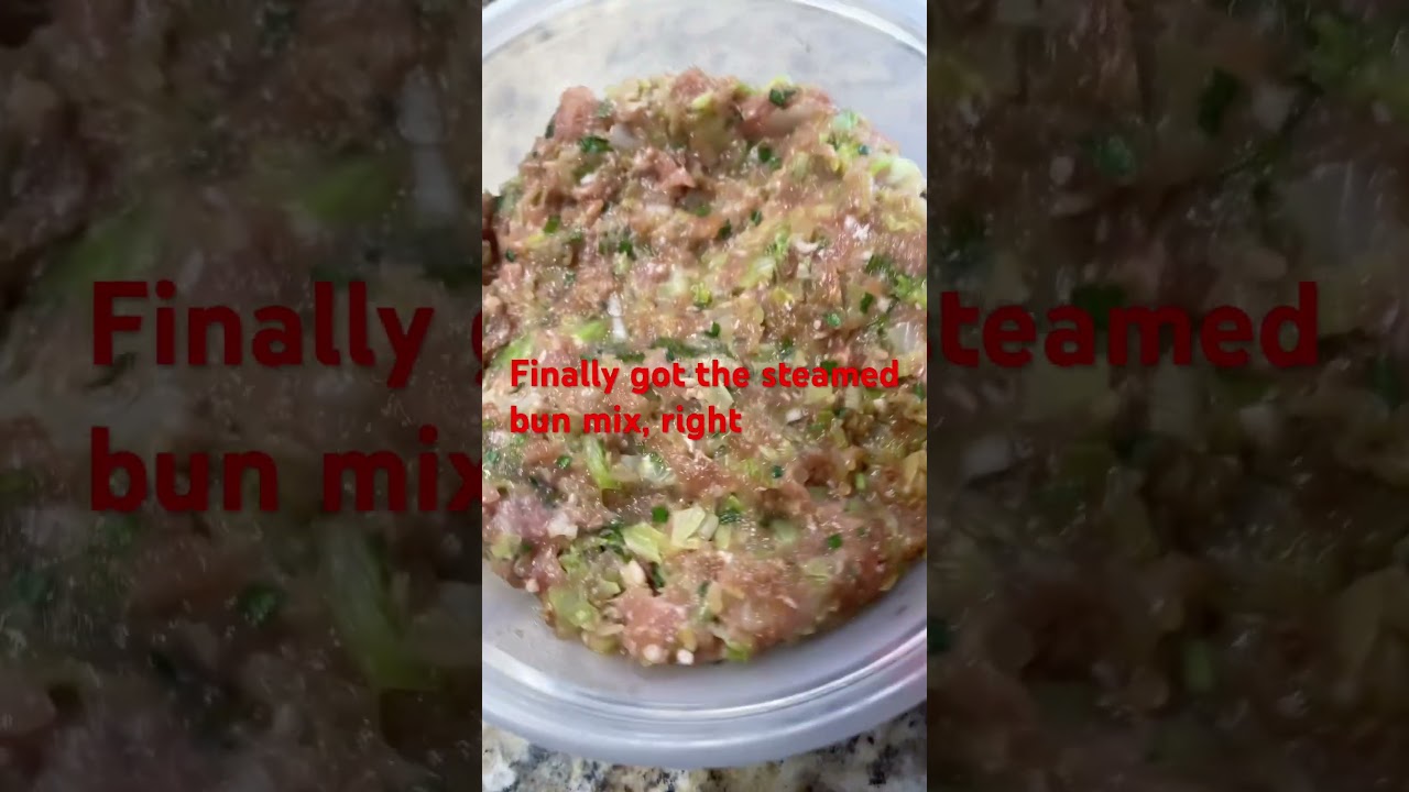 Raw pork bun mixture: