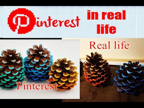 DIY iPinteresti in Real Life Ombre Pine cones YouTube