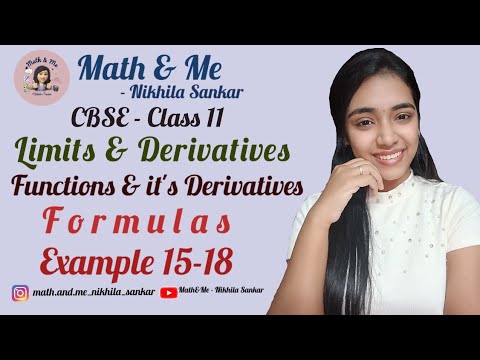 Example15-18 Functions& Derivatives #limits #derivative #maths #cbse #online #education #mathematics