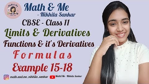 Example15-18 Functions& Derivatives #limits #derivative #maths #cbse #online #education #mathematics