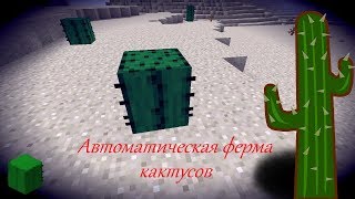 Автоматическая ферма кактусов в minecraft