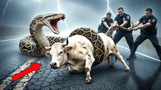 Brave Man & POLICE vs TITAN PYTHON to Save Mother Cow and Her Calf Net Worth