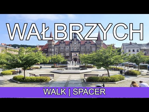 Wałbrzych - Poland, walking in Wałbrzych | 4K