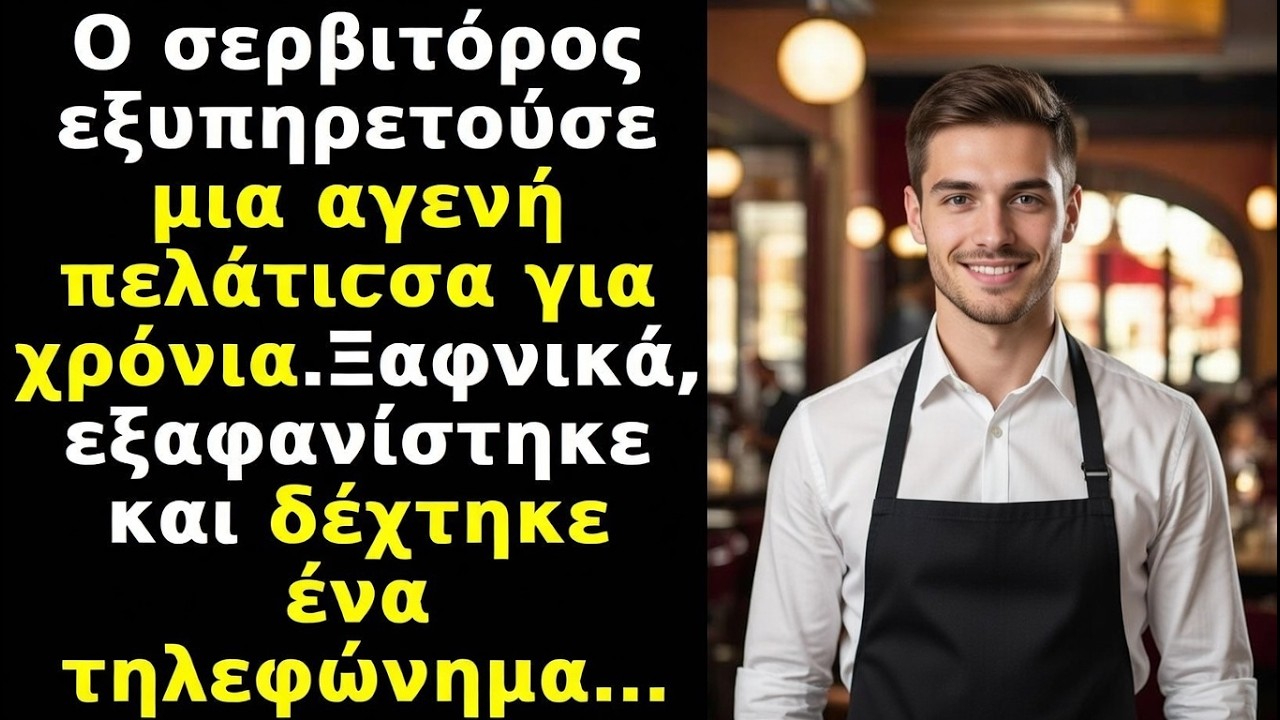 Σερβιτόρος εξυπηρετούσε αγενή πελάτισσα για χρόνια — μετά εξαφανίστηκε