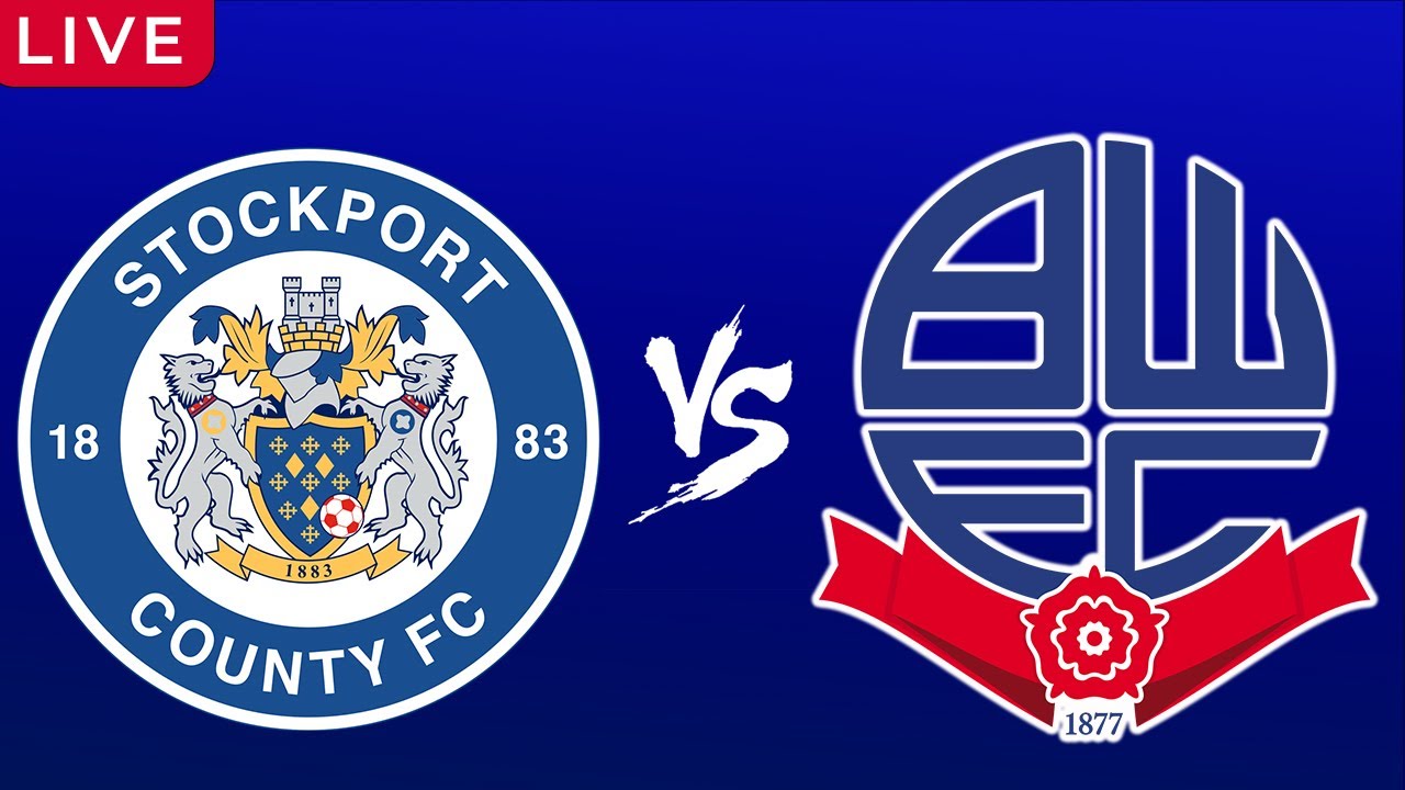 STOCKPORT COUNTY vs BOLTON LIVE STREAMING FA Cup 1st Round Replay