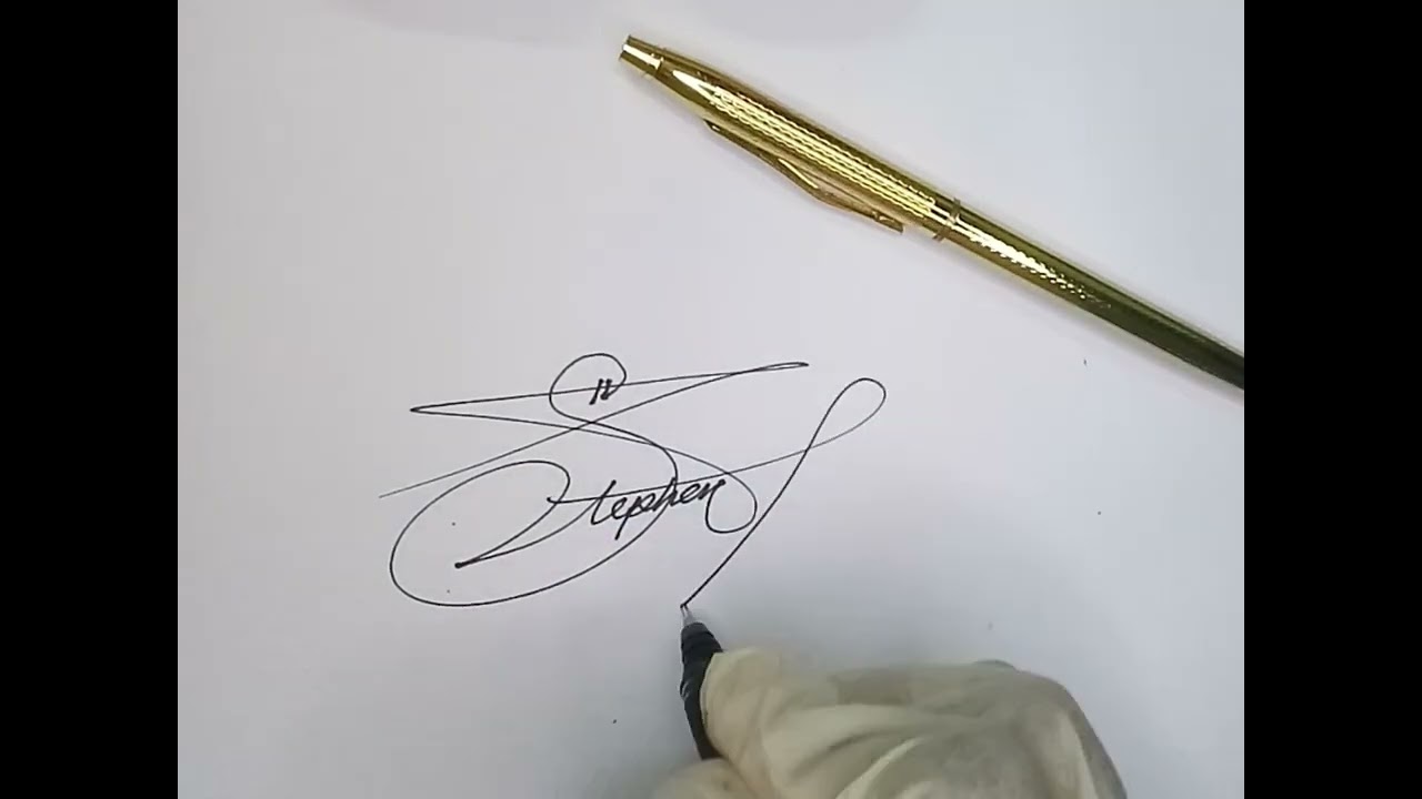 091Signique of Stephen Hawking 