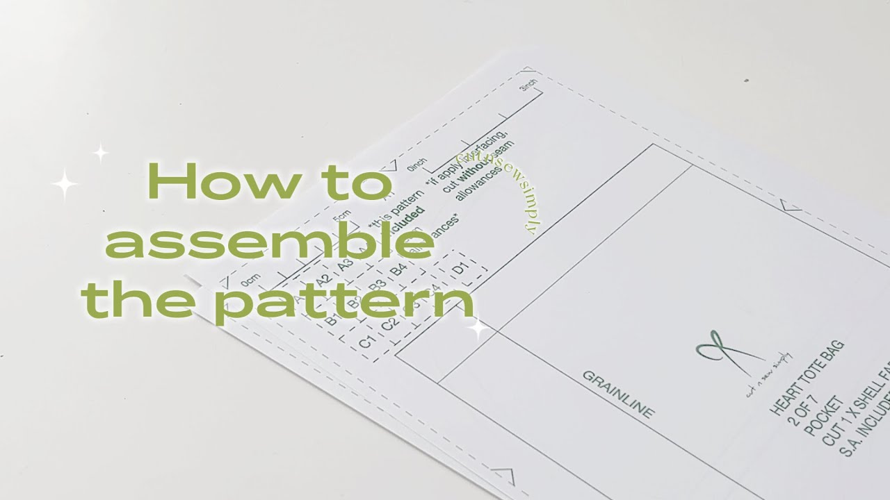 How to Assemble the Digital Pattern | cutnsewsimply - YouTube