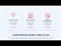 How To Create Card In HTML And CSS With Hover Effect || HTML And CSS Tutorials