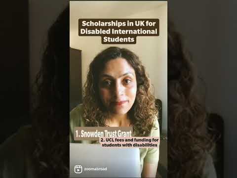 Scholarship For Disabled International Students In The UK | #shorts