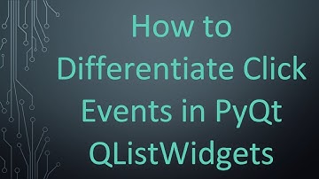 How to Differentiate Click Events in PyQt QListWidgets
