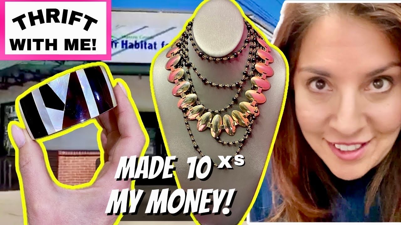 I spent $19 On Vintage Jewelry Worth $190 So Far! Thrift With Me!