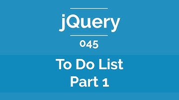 Arabic jQuery Practical Course #045 - How To Create To Do List Part 1