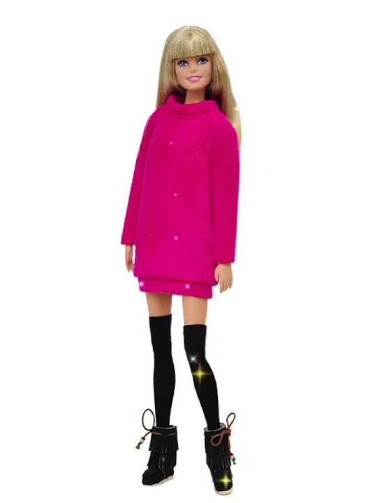 Модная куколка Барби в розовом свитере #shorts #barbie #doll - YouTube