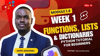 Coding in the Age of AI | Beginner Python Course| Module 1.4 - Functions, Lists & Dictionaries