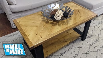 How To Build A Herringbone Coffee Table | Woodworking | DIY | The Will To Make