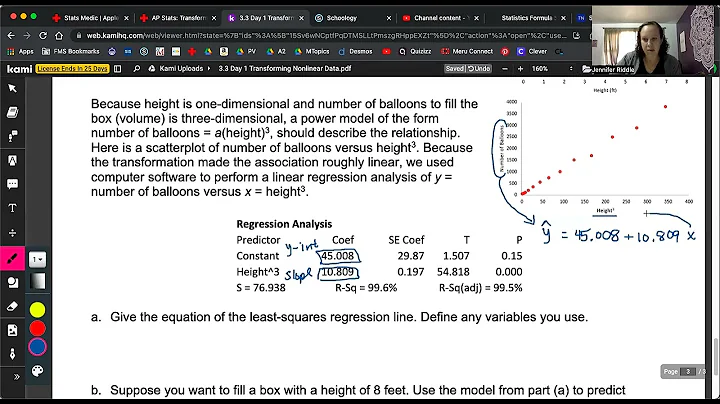 AP Stat 3 3 Day 1 CYU Transforming Nonlinear Data