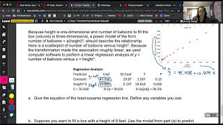 AP Stat 3 3 Day 1 CYU Transforming Nonlinear Data