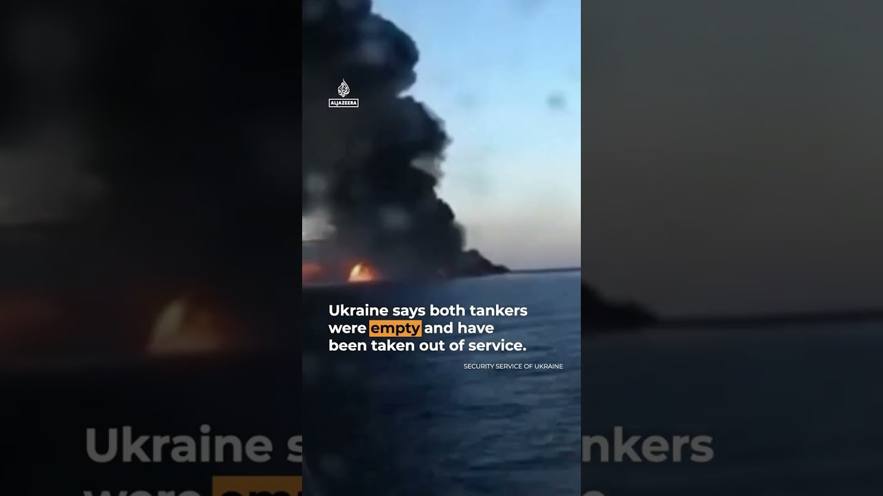 Ukrainian forces used drones to attack two oil tankers in the Black Sea.