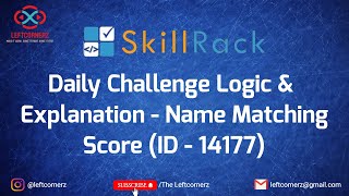 name matching score (24-08-2021) | skillrack daily challenge