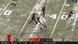 Andy Dalton Throws Interception to Grant Delpit | Saints vs Browns