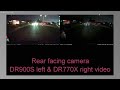 Comparison of BlackVue's new DR770X dashcam vs older DR900S, night view rear facing cameras