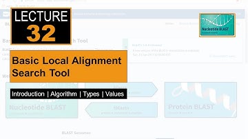 Lecture 32 - Basic Local Alignment Search Tool (BLAST)
