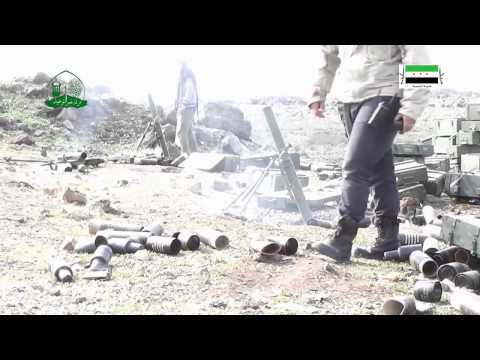 الفيلق الأول فرقة فجر التوحيد تقوم بدك الكتيبة 60 بقذائف الهاون معركة وما النصر الا من عند الله