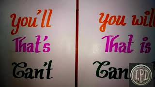 Contraction English Grammar Tlm Chart Works Models Flash Cards Model 2021 Flowchart Chainchart Tamil