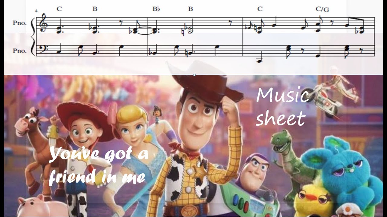 You've got a friend in me from Toy story [piano sheet music