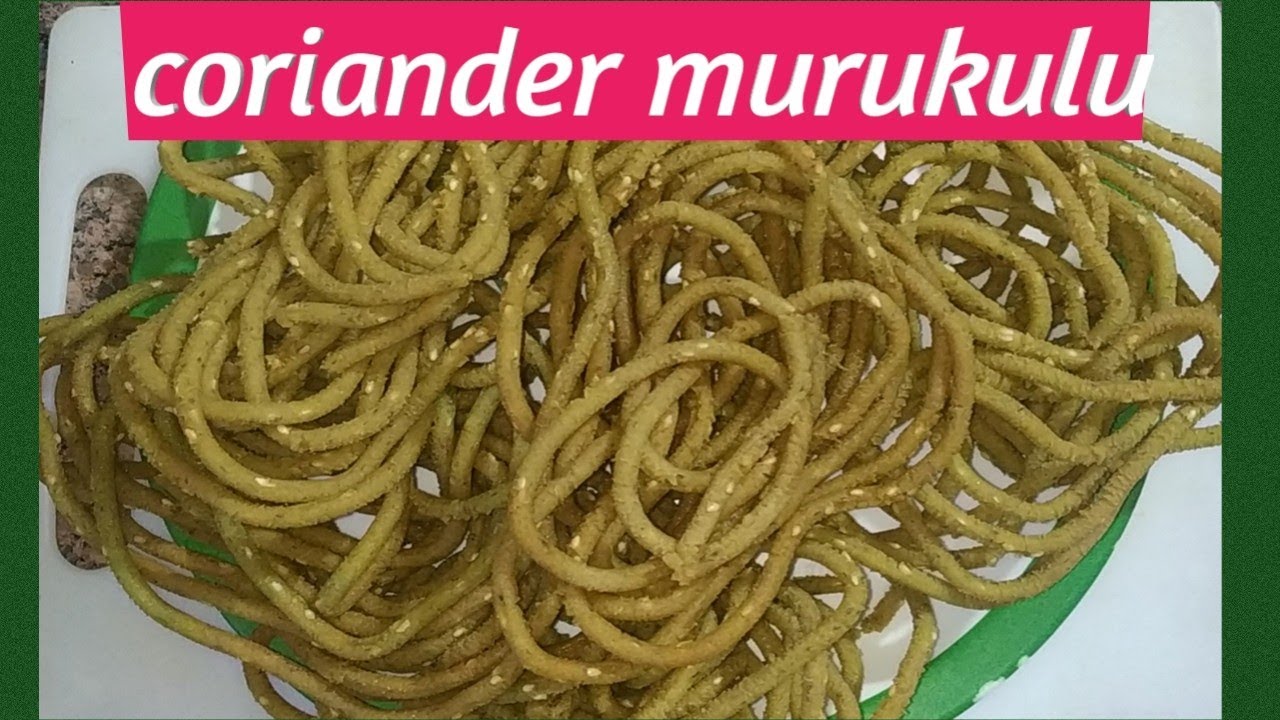Coriander murukulu kottimeera jantikalu homemade jantikalu in