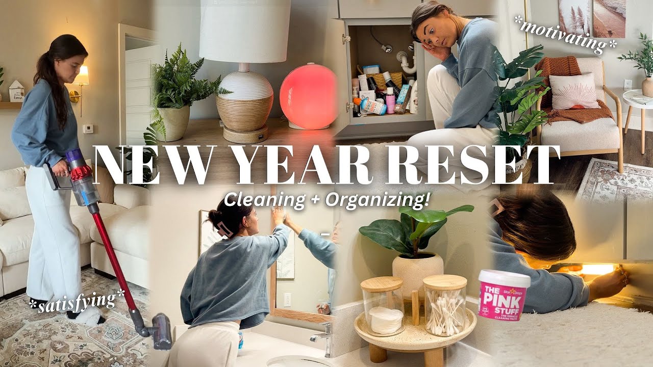 NEW YEAR HOME RESET | deep cleaning, organizing, & how to COMPLETELY  refresh your space ✨