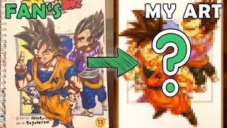 Drawing Goku and Vegeta Saiyan Bonds | Redraw fan&#39;s Drawing