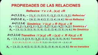 PROPIEDADES DE LAS RELACIONES