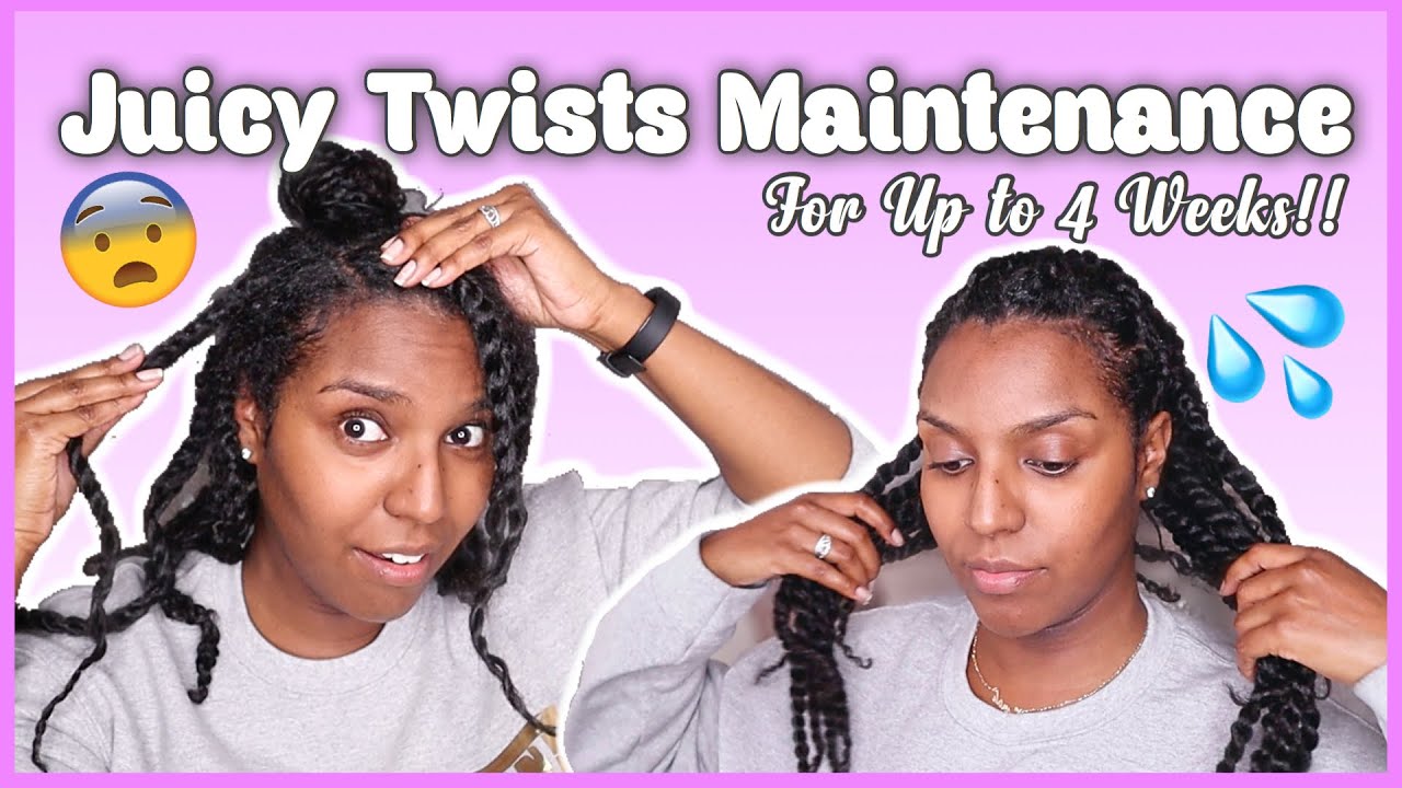 HOW I REFRESH MY TWO STRAND JUICY TWISTS | Protective styles ✨