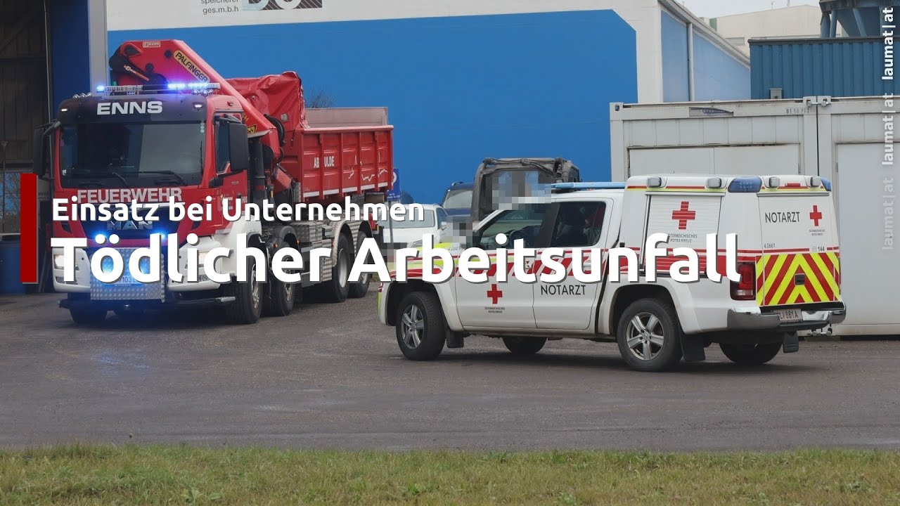 Tödlicher Arbeitsunfall: Arbeiter bei Reparaturarbeiten in Enns eingeklemmt und tödlich verletzt