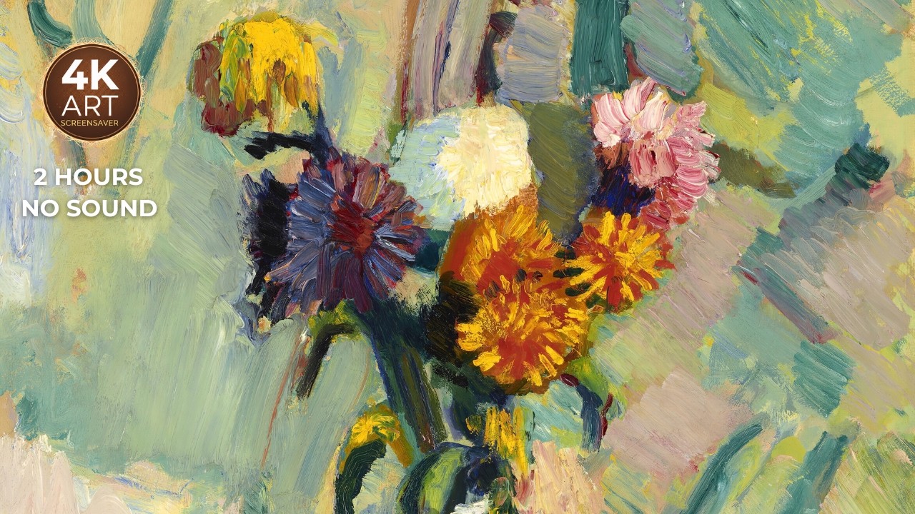 Matisse Chrysanthemums Screensaver | 2 Hours Silent Bloom   ---EcoArtLab • Frame TV & Printable Art