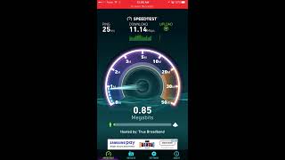 SITI Broadband 20 MBPS Plan Speed Test