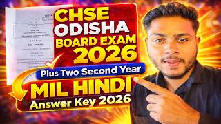 Plus Two Second Year Mil Hindi Answer Key 2026 Mil Hindi Answer Key Chse Odisha