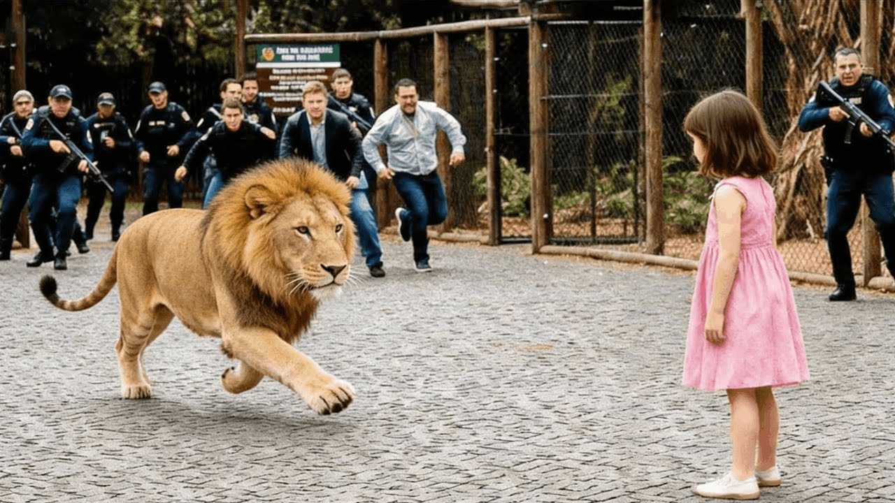 Lion Escapes Cage at Zoo, But The Girl Refuses to Run, What Happened Shocked Everyone…