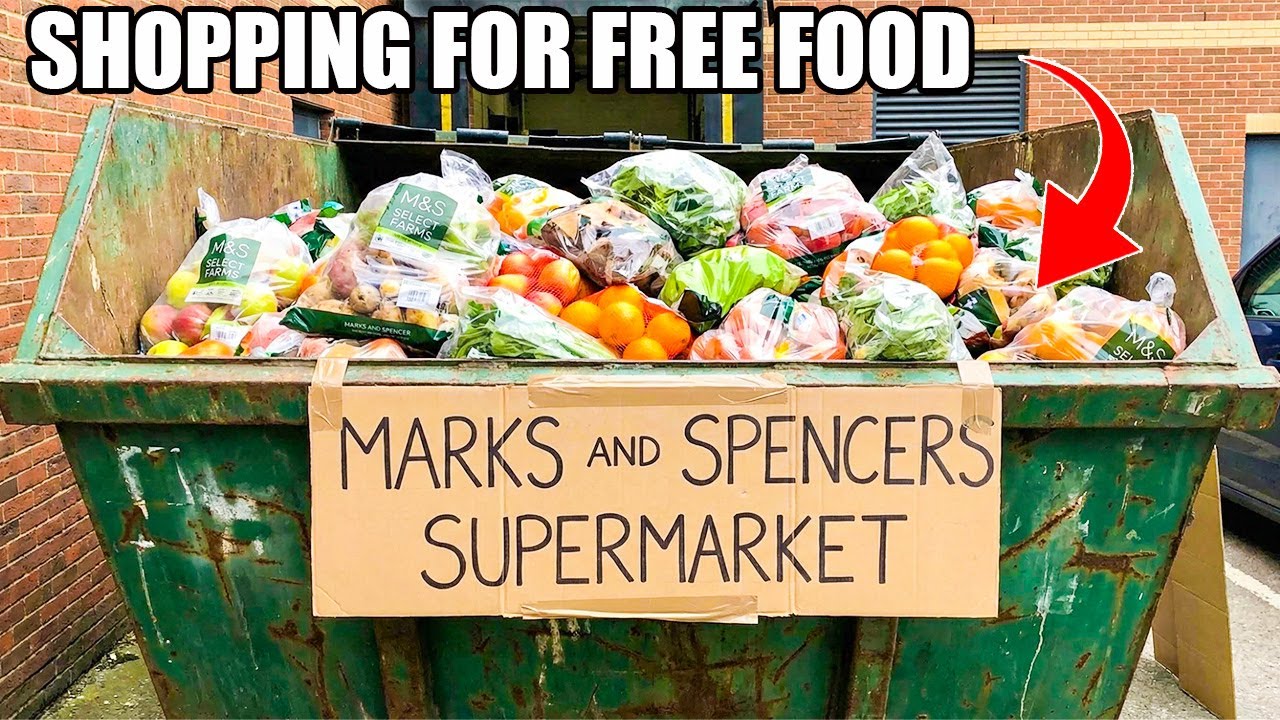 Поиск пищевых отходов в мусорных контейнерах британских розничных торговцев