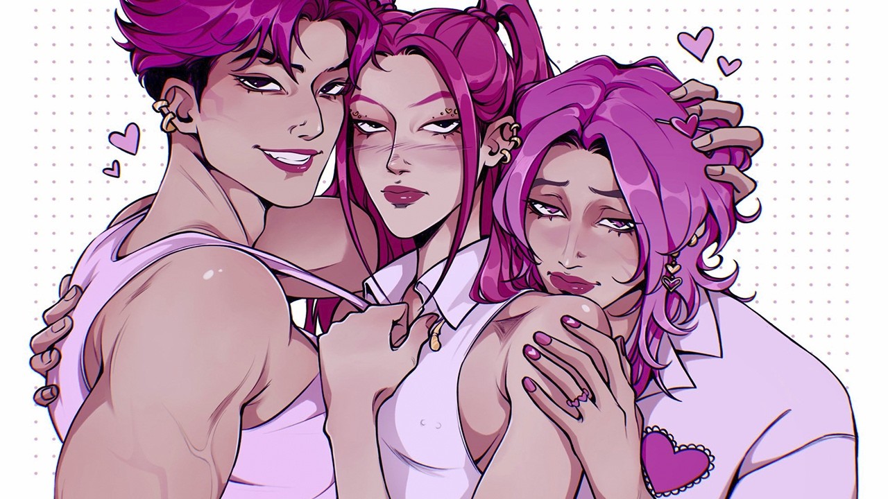 Kiss Together 😉 ♥️┃Mira x Romance x Abby (MiRomAbby)┃Kpop Demon Hunter Comic Dub