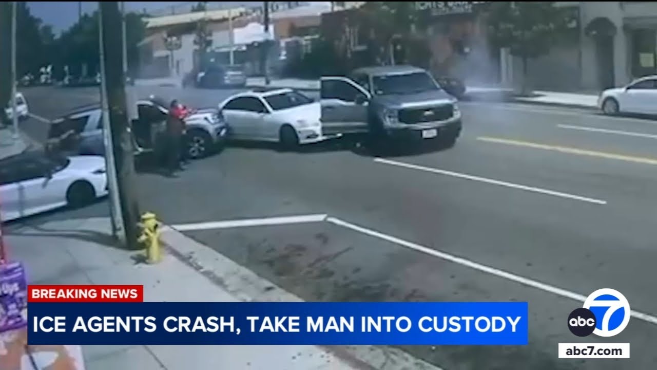 ICE agents ram car to take man into custody in Boyle Heights