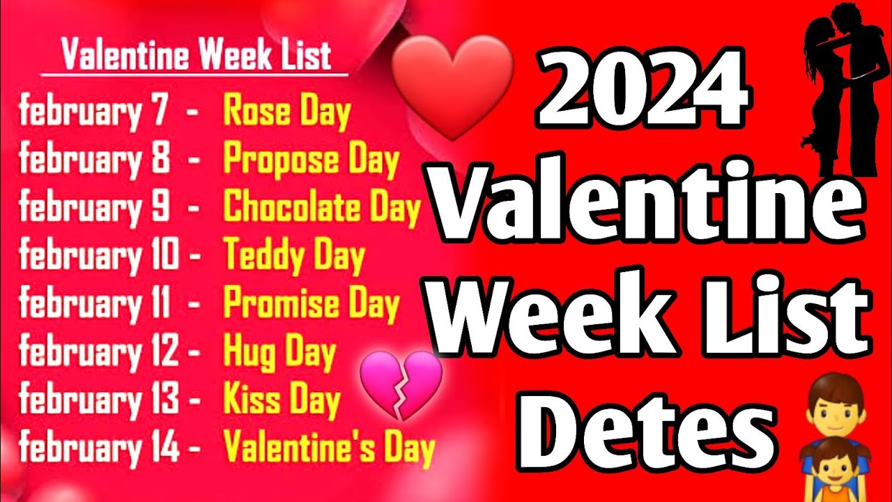 Valentine Day 2024 Dates Valentine Day Kab Hai Valentine Day Dates