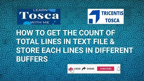 TOSCA Training : How to Read a Text File in Tosca, Count Lines & Store in Buffers | Tosca Automation